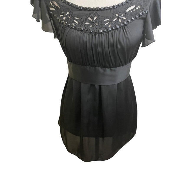 Lucy Paris baby doll round color with embroidery and stones tie back size Small - Picture 3 of 11